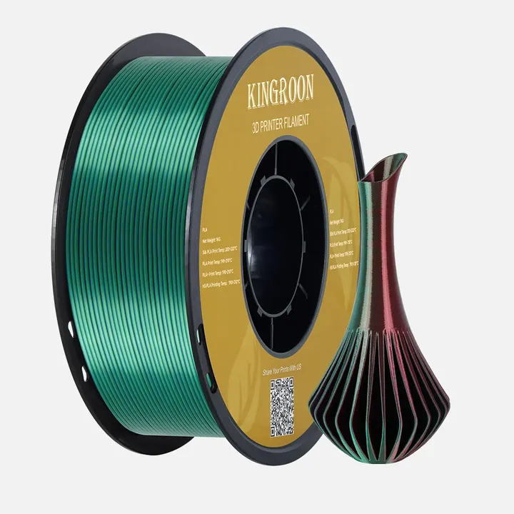 Silk Tricolor Purple / Red / Blue / Green filament